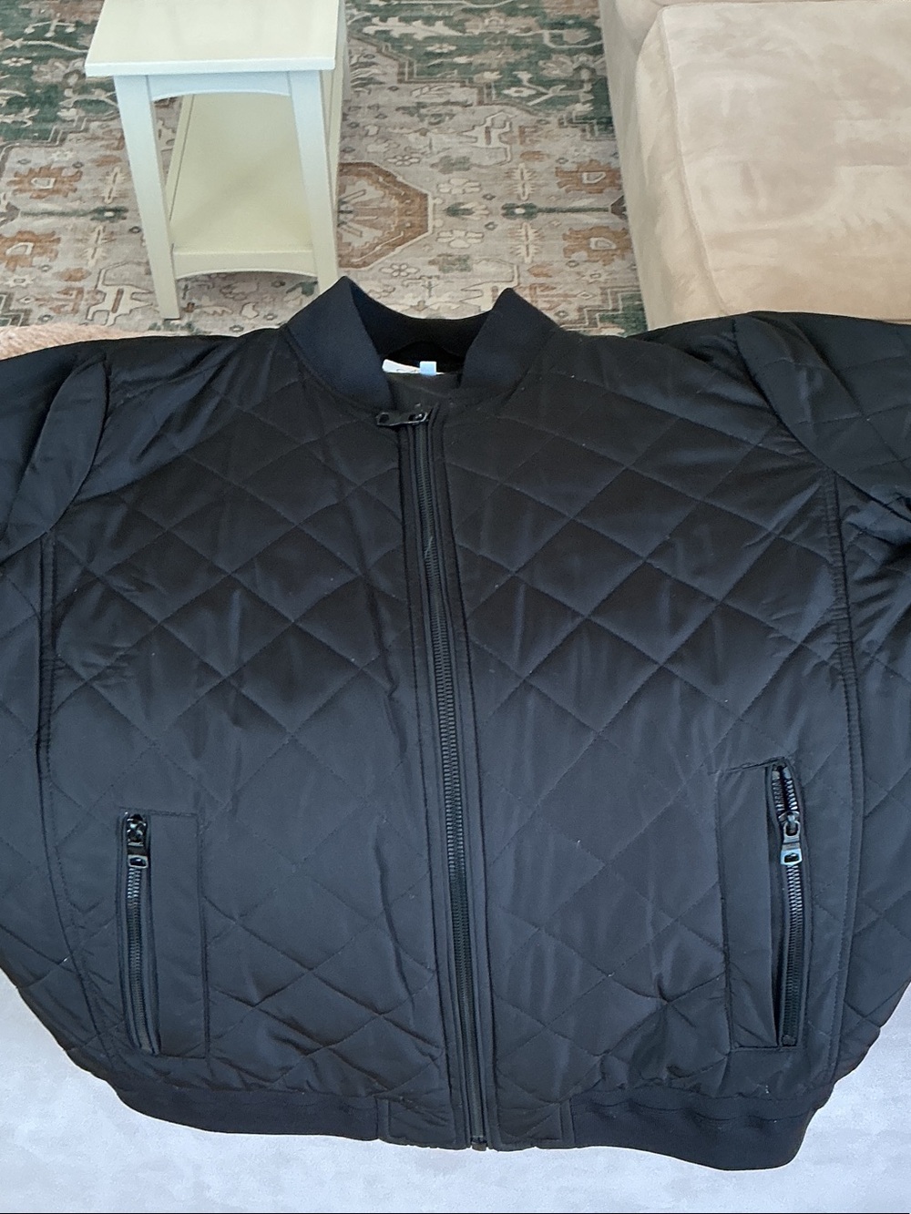 Calvin Klein Black Quilted Bomber Jacket